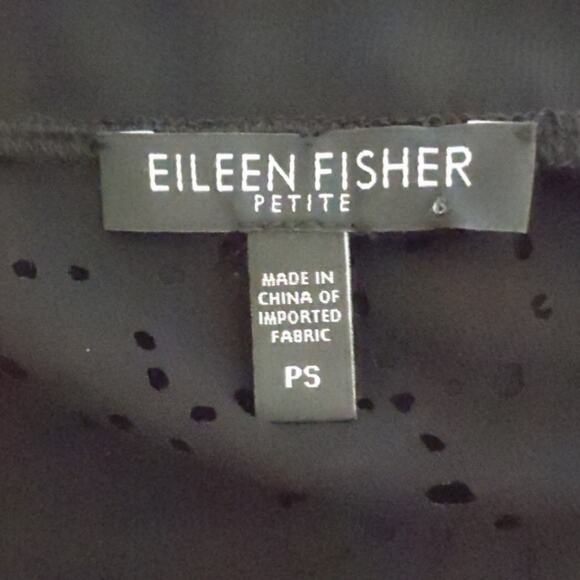 Eileen Fisher Cut-out V Neck Cap Sleeve Top PS - Picture 9 of 11